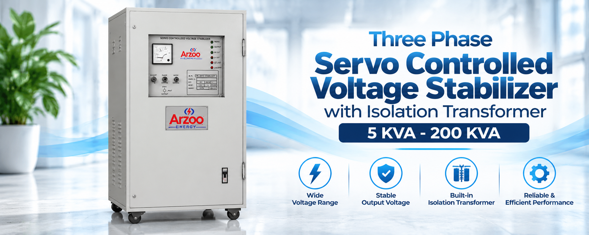 Servo Controlled Voltage Stabilizer with Isolation Transformer